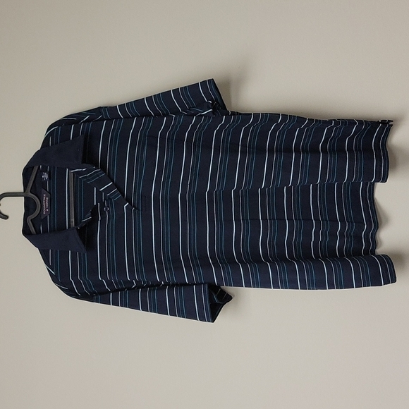 Roundtree & Yorke Stripe Polo Shirt blue XL - Picture 1 of 6